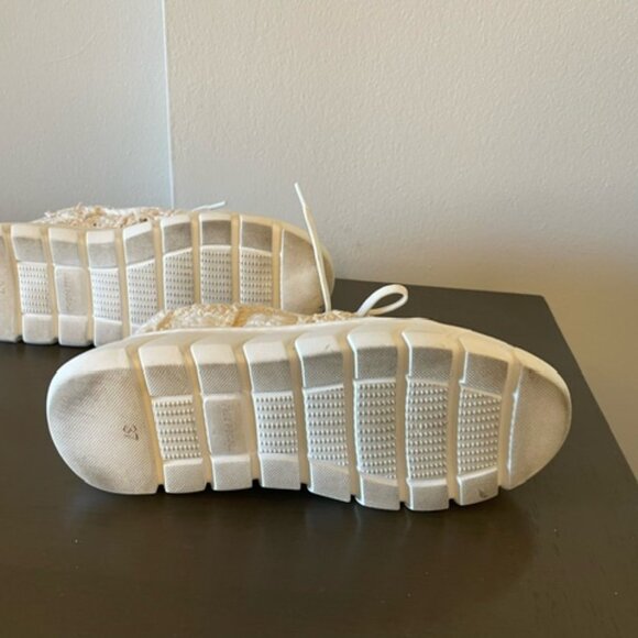 Free People Catch Me If You Can Crochet Lace Up Sneakers Platform 37/7 - Picture 6 of 6